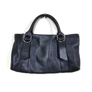 Vintage Express Design Studio Leather Shoulder Bag Black OS Genuine Leather